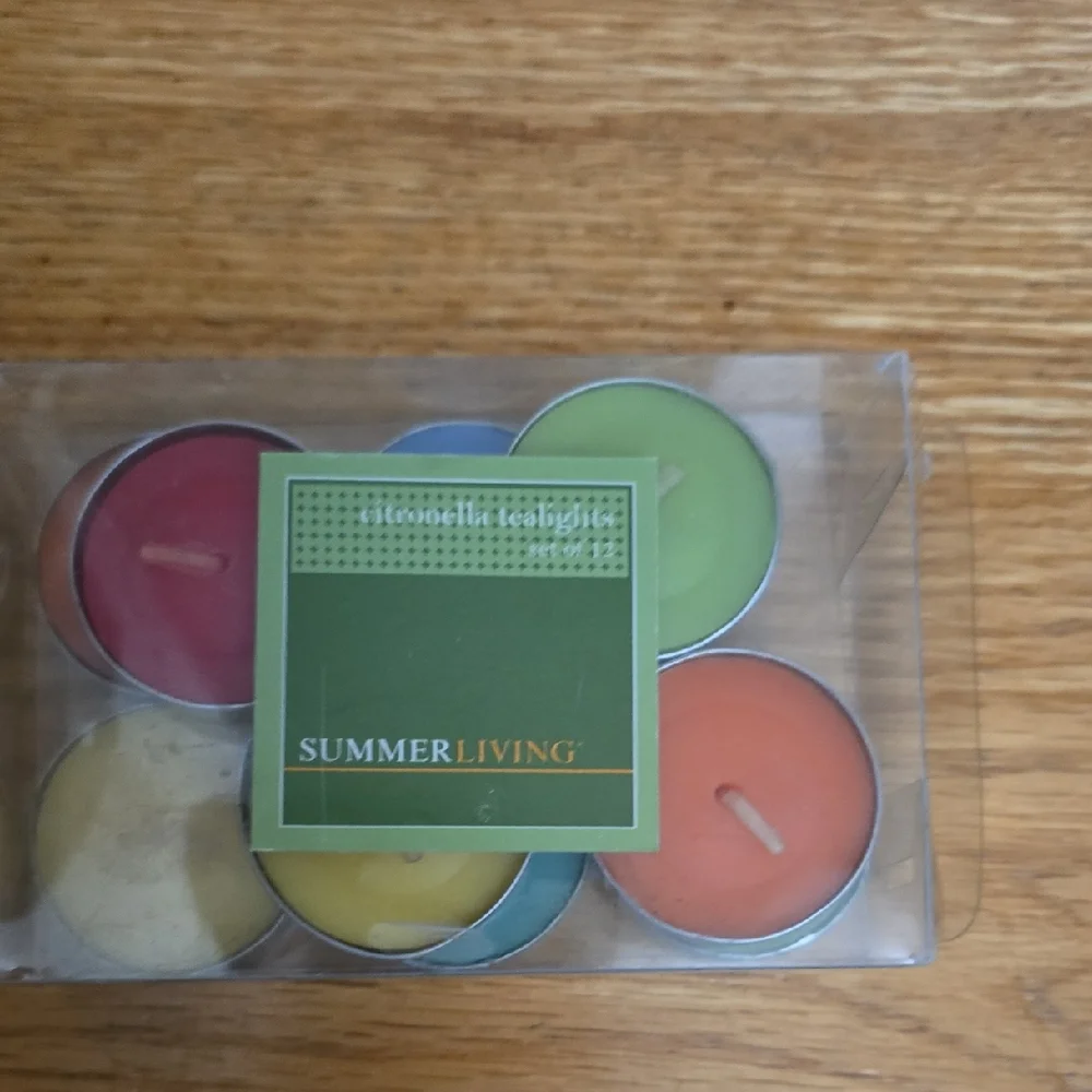 Citronella Tealight Candles (9) Assorted Colors
